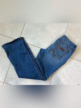 Wrangler Retro Jeans 13/14x32 Womens Denim Mae Mid Rise Bootcut Stretch Western